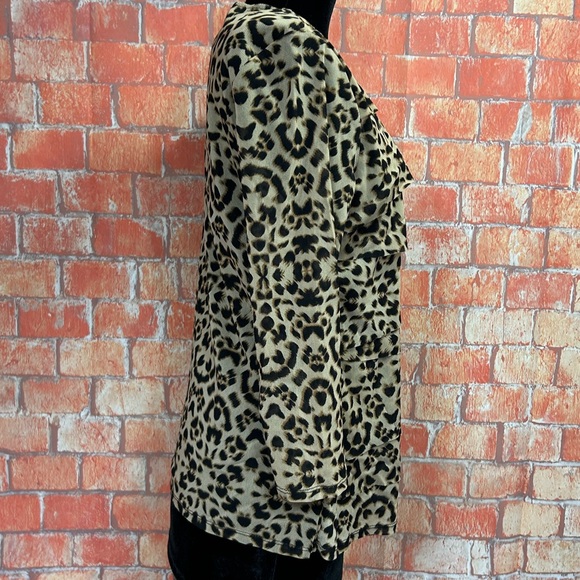 Alfani Tiered Front Animal Print Mesh Top - Picture 5 of 7